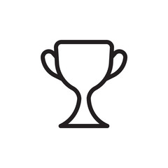 flat line winner cup icon. Logo element illustration. winner cup design. vector eps 10 . winner cup concept. Can be used in web and mobile .