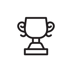 flat line winner cup icon. Logo element illustration. winner cup design. vector eps 10 . winner cup concept. Can be used in web and mobile .