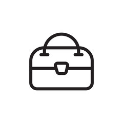 flat line woman bag icon. Logo element illustration. woman bag design. vector eps 10 . woman bag concept. Can be used in web and mobile .