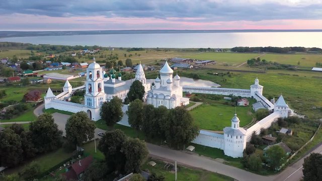 Aerial view of Nikitsky Monastery in Pereslavl-Zalessky, Yaroslavl oblast, Russia