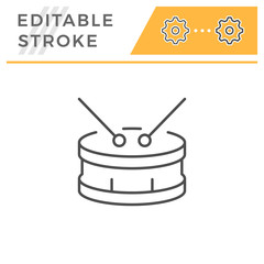 Drum editable stroke line icon
