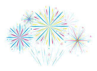 Vector fireworks vector illustration 