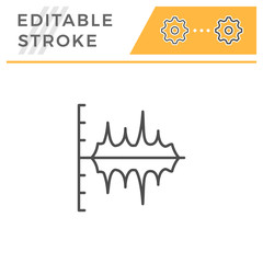 Sound graph editable stroke line icon