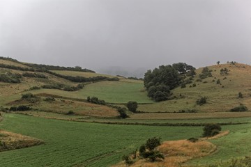 Obraz premium Landscape at the plateau de sault in the Pyrenees in France.