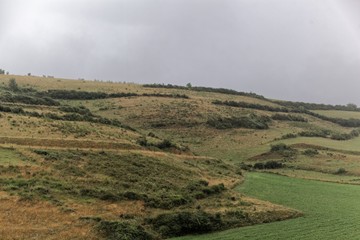 Landscape at the plateau de sault in the Pyrenees in France.