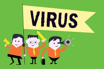 Text sign showing Virus. Conceptual photo infective agent that consists nucleic acid molecule in protein coat.