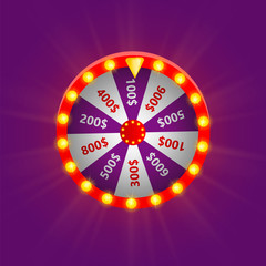 Colorful casino wheel. Vector illustration EPS 10.