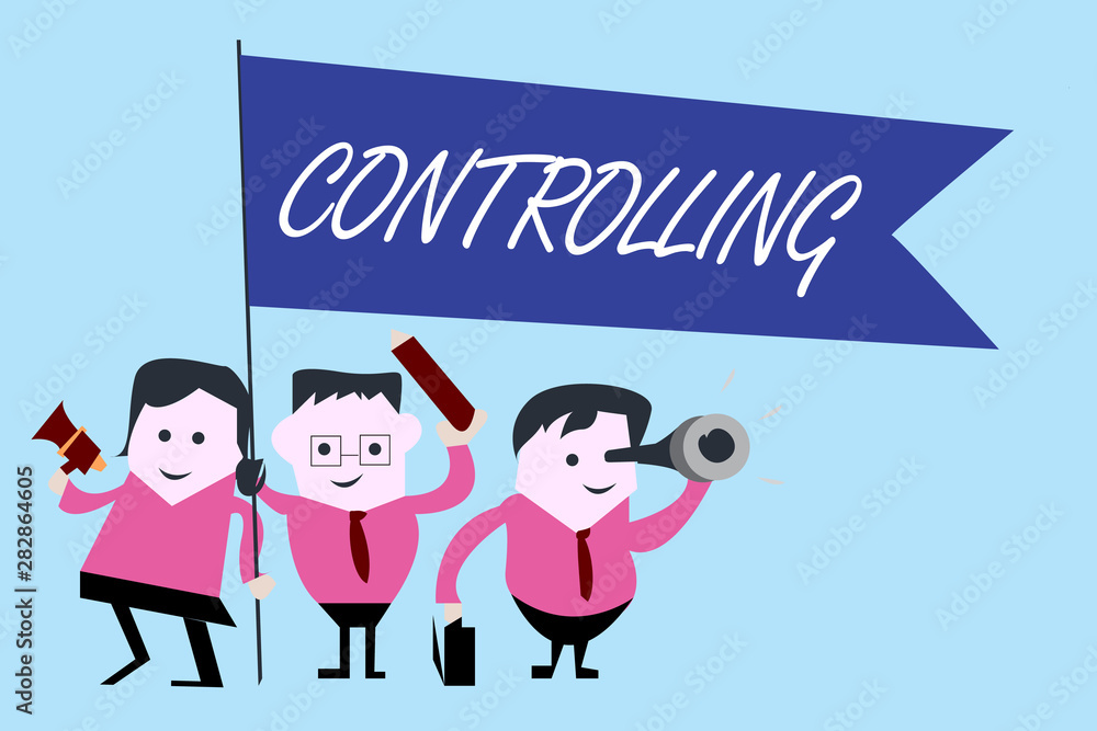 Poster writing note showing controlling. business photo showcasing having the power to control how somethin