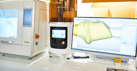 3D printer and milling machine dental