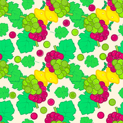 Corporate design for packaging or advertising. Fruits. Healthy nutrition. Tasty food.