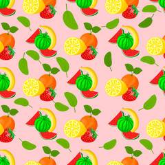 Corporate design for packaging or advertising. Fruits. Healthy nutrition. Tasty food.