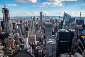 Looking South from the top of Manhattans midtown (NYC, USA)