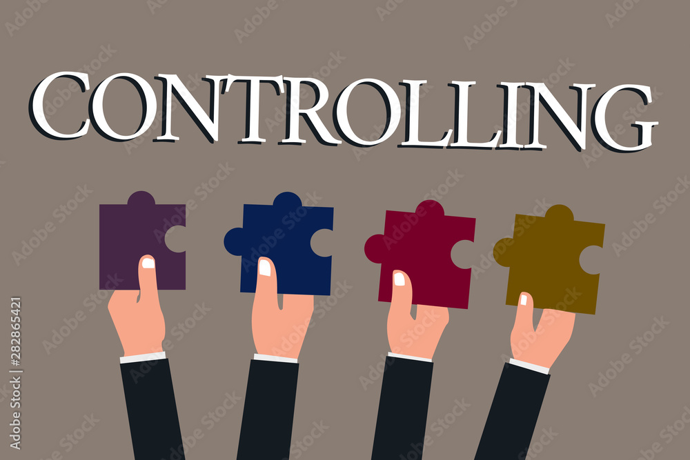 Poster conceptual hand writing showing controlling. business photo text having the power to control how som