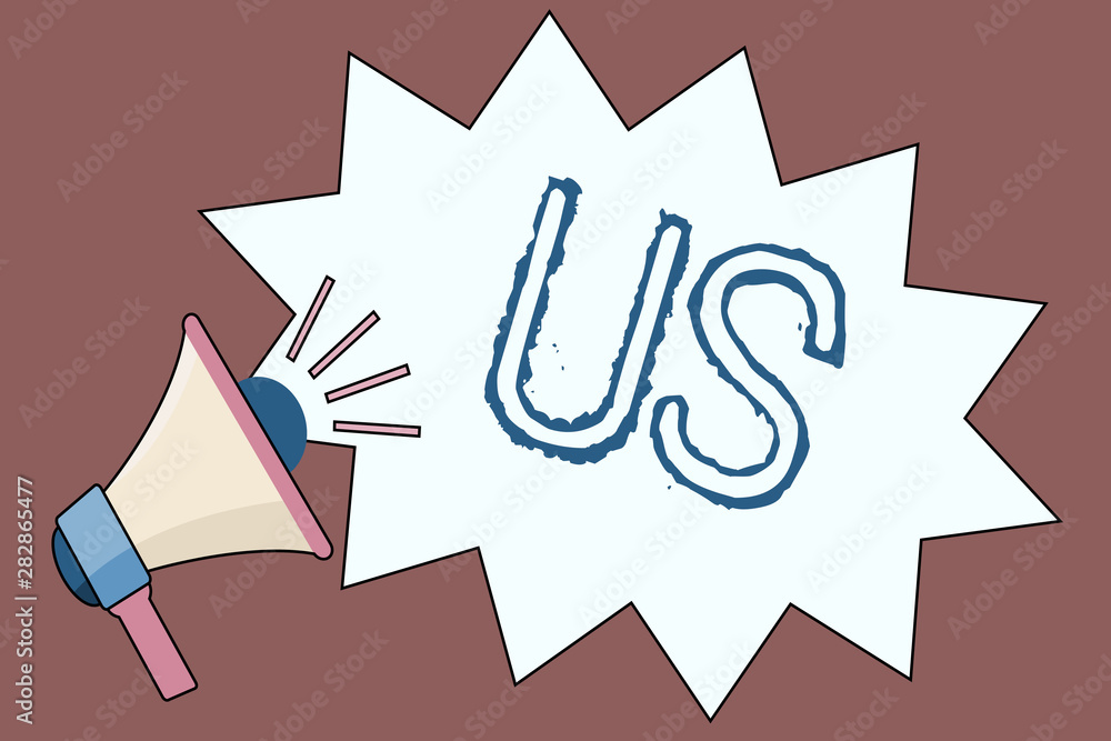 Poster handwriting text us. concept meaning the information required to contact someone entity use to reach