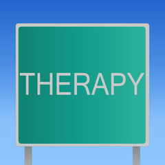 Handwriting text writing Therapy. Concept meaning Treatment intended to relieve or heal a disorder Healthcare.