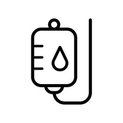 Blood Bag Vector Icon Design Template