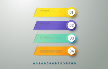 InfogrDesign Business template 4 options or steps infographic chart element with place date for presentations,Creative marketing icons concept for statistic infographic,Vector EPS10.