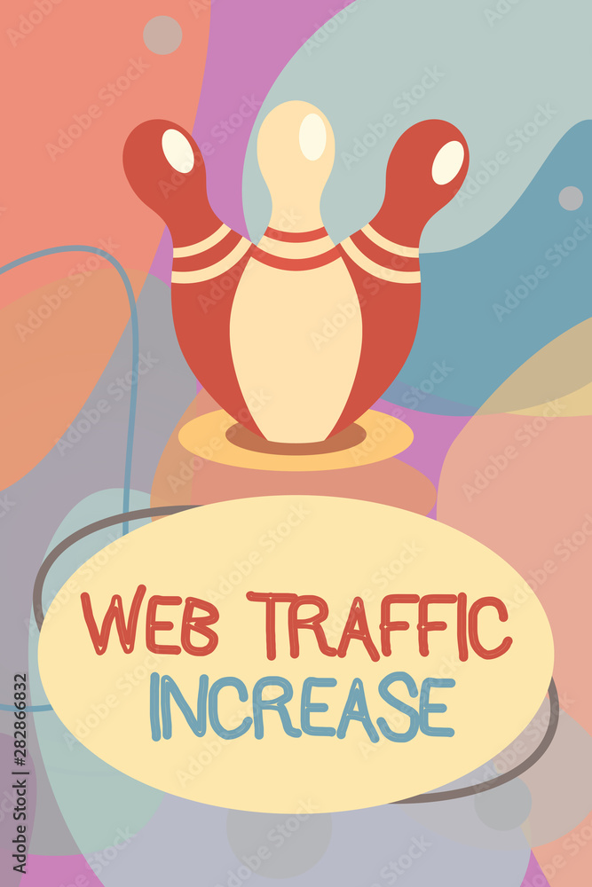 Aufkleber conceptual hand writing showing web traffic increase. business photo text expand visitors to a websi