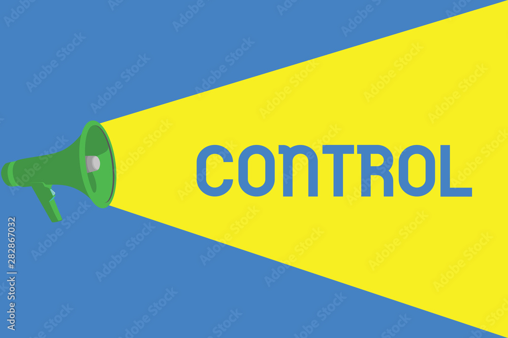 Poster word writing text control. business concept for power to influence direct behavior actions course of