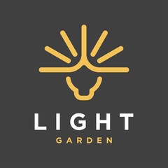 abstract minimalist garden light vector logo