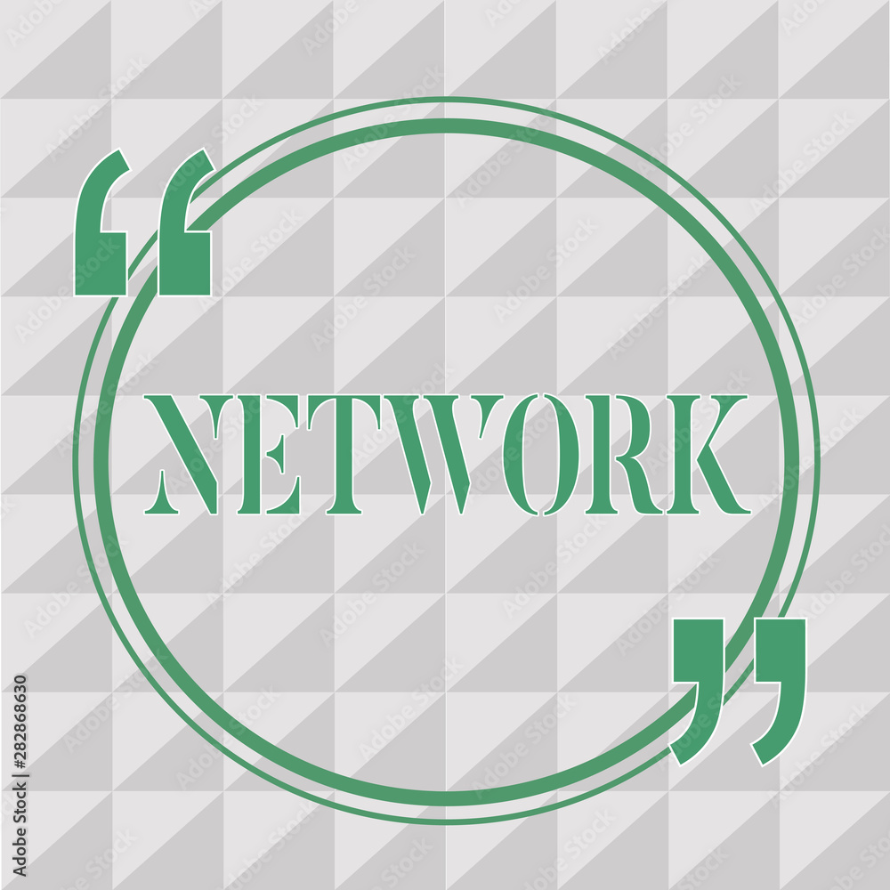 Poster text sign showing network. conceptual photo group system of interconnected showing things connected 