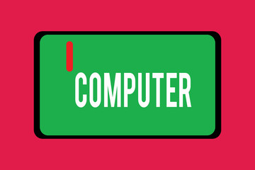Word writing text Computer. Business concept for electronic device capable of receiving data performing operations.
