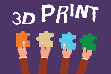 Word writing text 3D Print. Business concept for Printing tridimensional things Advanced Manufacture technology.