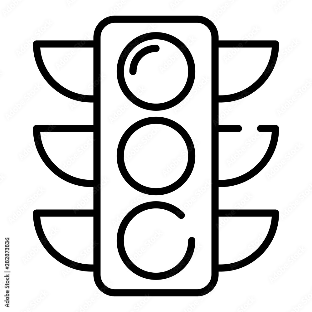 Poster traffic lights icon. outline traffic lights vector icon for web design isolated on white background