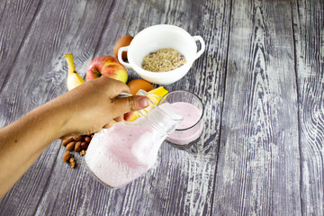  Healthy diet. Yogurt