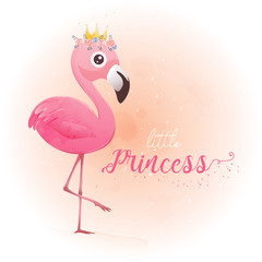 Cute Little Princess Pink Flamingo