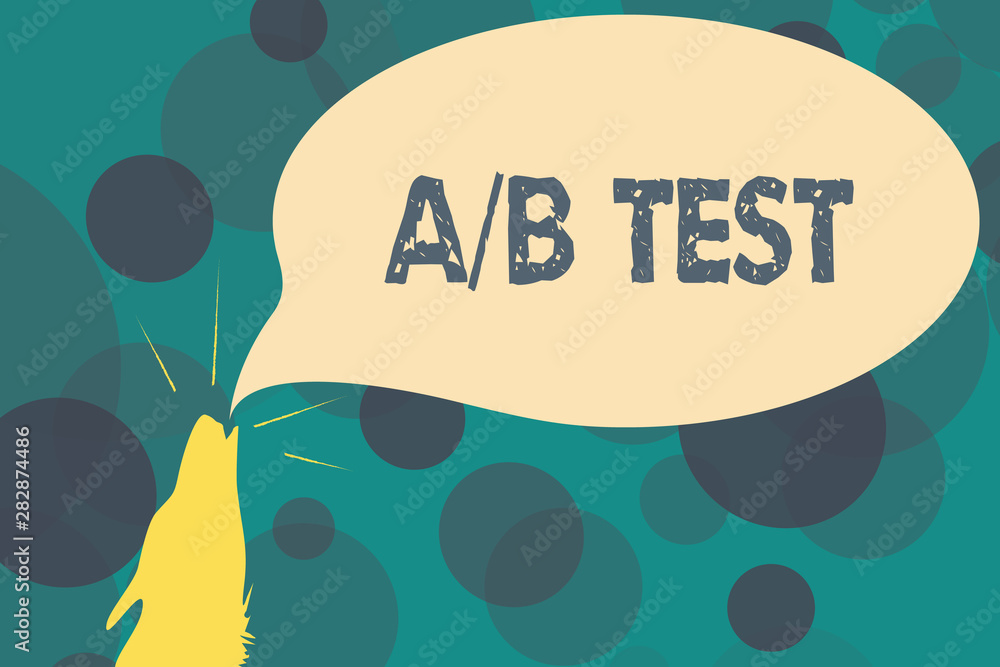 Poster text sign showing a b test. conceptual photo simple short questionnaire research experiment query su