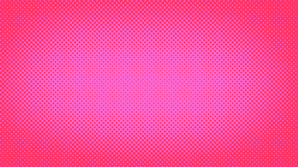 Pink and magenta dotted background in retro pop art comic style, vector illustration
