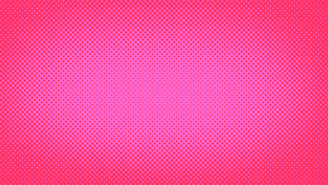 Pink and magenta dotted background in retro pop art comic style, vector illustration
