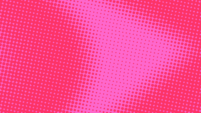 Magenta and pink pop art background in vitange comic style with halftone dots, vector illustration template for your design