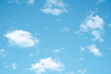 Landscape nature view white cloudy on blue sky as background or wallpaper, Copy space summer blue sky