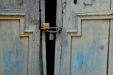 Old doors with padlocks