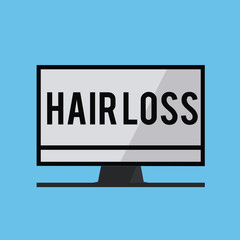 Text sign showing Hair Loss. Conceptual photo Loss of huanalysis hair from the head or any part of the body Balding.