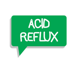 Conceptual hand writing showing Acid Reflux. Business photo text Condition where acid backs up from the stomach to the esophagus.