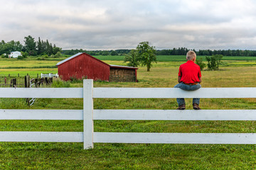Fence Sitting on a Minnesota Farm