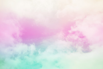 Soft cloud on sky subtle background colorful pastels tone. The light of the sun in the afternoon.