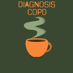 Word writing text Diagnosis Copd. Business concept for obstruction of lung airflow that hinders with breathing.