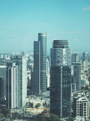 Skyline of Tel Aviv with its skyscrapers