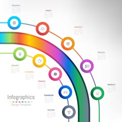 Infographic design elements for your business data with 10 options, parts, steps, timelines or processes. Vector Illustration.