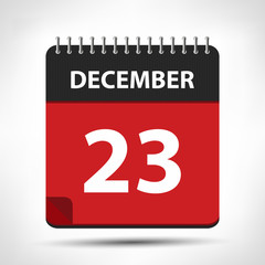December 23 - Calendar Icon - Calendar design template
