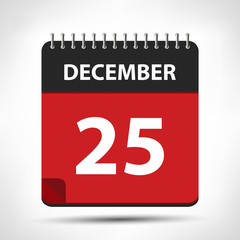 December 25 - Calendar Icon - Calendar design template