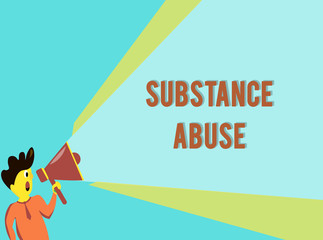 Word writing text Substance Abuse. Business concept for Excessive use of a substance especially alcohol or a drug.