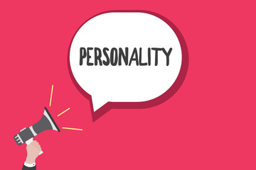 Word writing text Personality. Business concept for Characteristics Qualities form individual distinctive character.