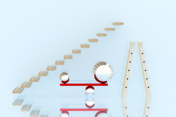 階段と脚立と平衡機器