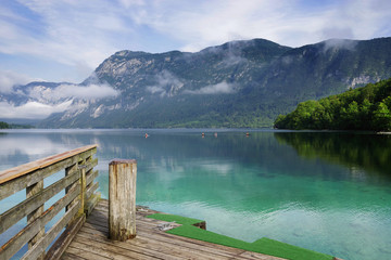 Fototapeta na wymiar Lake Bohinj in Triglav national park, Slovenia, Europe