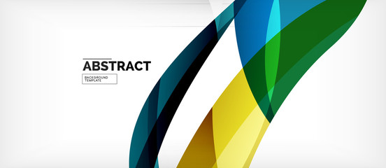 Obraz premium Linear wave web template. Vector illustration bright design. Decorative print. Decorative backdrop vector. Vector business illustration